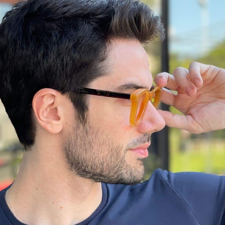 safine com br oculos de grau masculino quadrado caramelo leandro 3