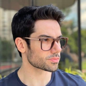 safine com br oculos de grau masculino quadrado marrom luan 2