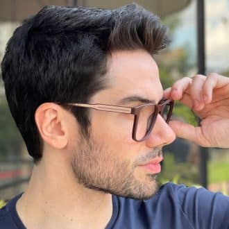 safine com br oculos de grau masculino quadrado marrom luan 3