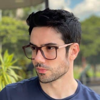 safine com br oculos de grau masculino quadrado marrom luan 4