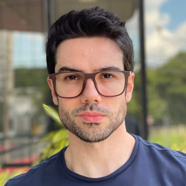 safine com br oculos de grau masculino quadrado marrom luan