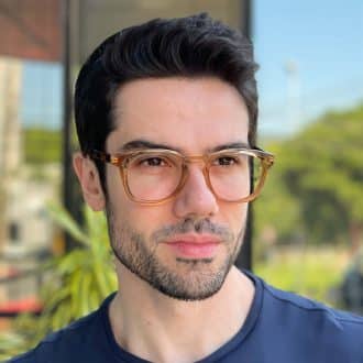 safine com br oculos de grau masculino quadrado marrom transparente leandro 1