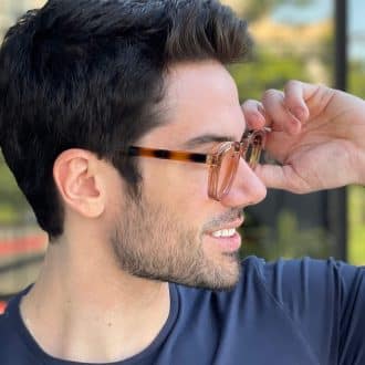 safine com br oculos de grau masculino quadrado marrom transparente leandro 3
