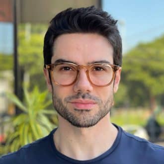 safine com br oculos de grau masculino quadrado marrom transparente leandro