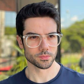safine com br oculos de grau masculino quadrado transparente leandro