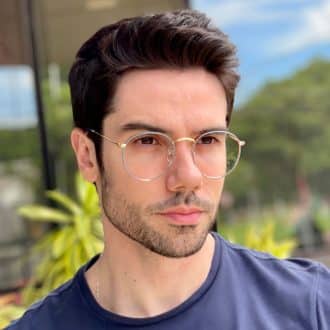 safine com br oculos de grau masculino redondo azul arthur 1