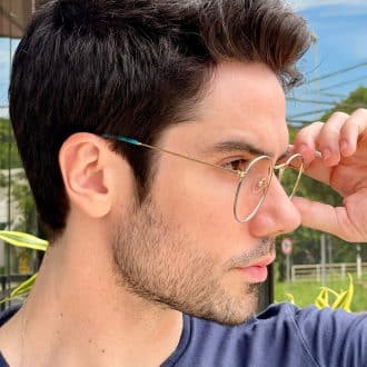safine com br oculos de grau masculino redondo azul arthur 2