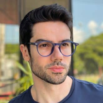 safine com br oculos de grau masculino redondo azul luiz 1