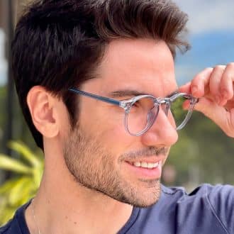 safine com br oculos de grau masculino redondo azul valentin 2