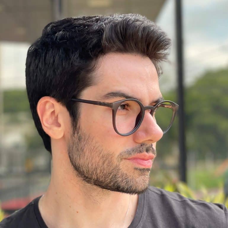 safine com br oculos de grau masculino redondo grafite diogo 2