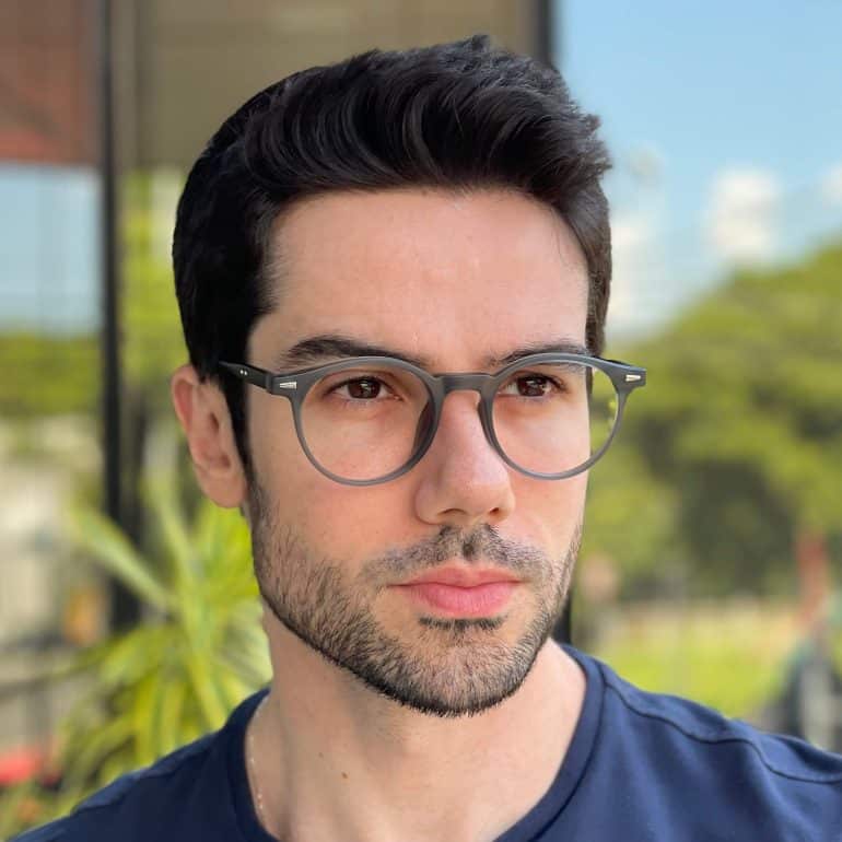 safine com br oculos de grau masculino redondo grafite luiz 1