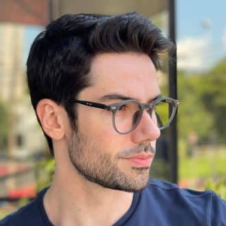 safine com br oculos de grau masculino redondo grafite luiz 2