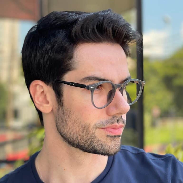 safine com br oculos de grau masculino redondo grafite luiz 2