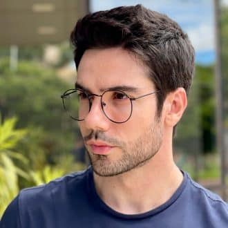 safine com br oculos de grau masculino redondo preto arthur 3