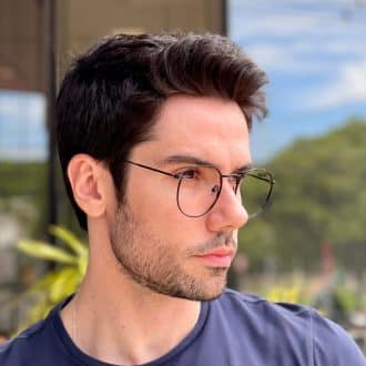 safine com br oculos de grau masculino redondo preto arthur