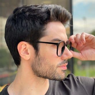 safine com br oculos de grau masculino redondo preto diogo 3