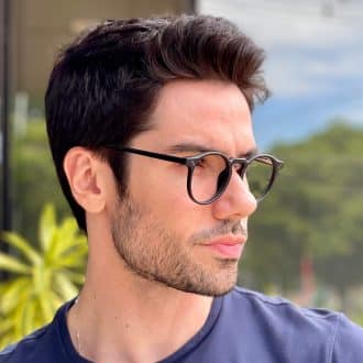 safine com br oculos de grau masculino redondo preto fosco valentin 7