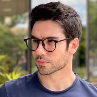 safine com br oculos de grau masculino redondo preto fosco valentin 8