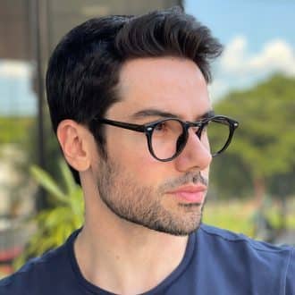 safine com br oculos de grau masculino redondo preto lennon 2