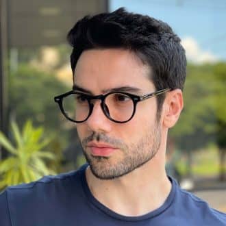 safine com br oculos de grau masculino redondo preto lennon 3