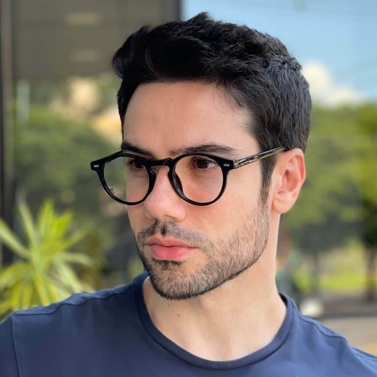safine com br oculos de grau masculino redondo preto lennon 3