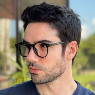 safine com br oculos de grau masculino redondo preto luiz 4