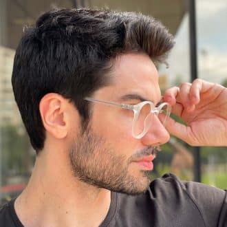 safine com br oculos de grau masculino redondo transparente diogo 3