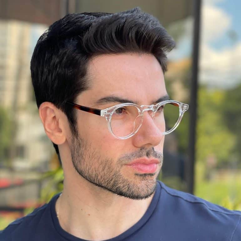 safine com br oculos de grau masculino redondo transparente lennon 2