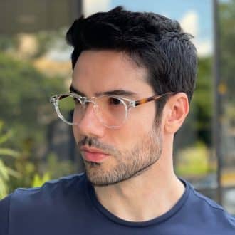 safine com br oculos de grau masculino redondo transparente lennon 3