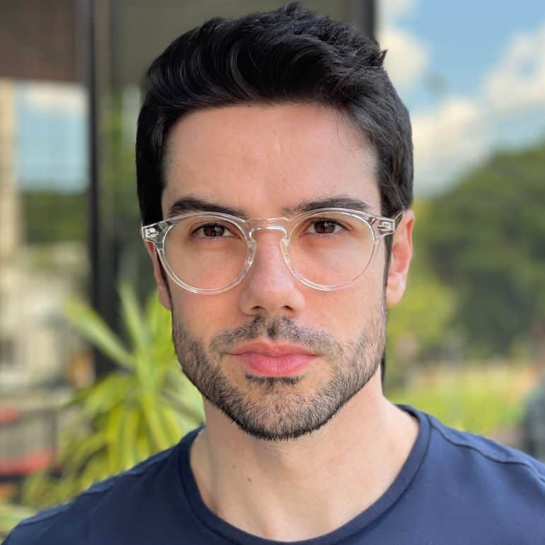 safine com br oculos de grau masculino redondo transparente lennon