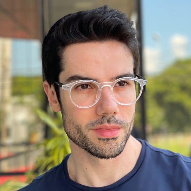 safine com br oculos de grau masculino redondo transparente luiz 1