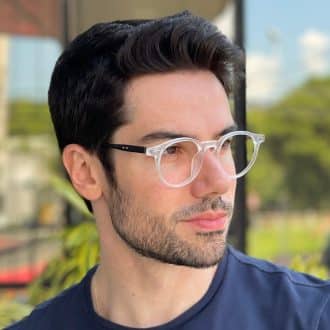 safine com br oculos de grau masculino redondo transparente luiz 2