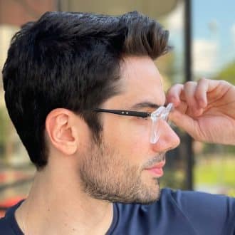 safine com br oculos de grau masculino redondo transparente luiz 3