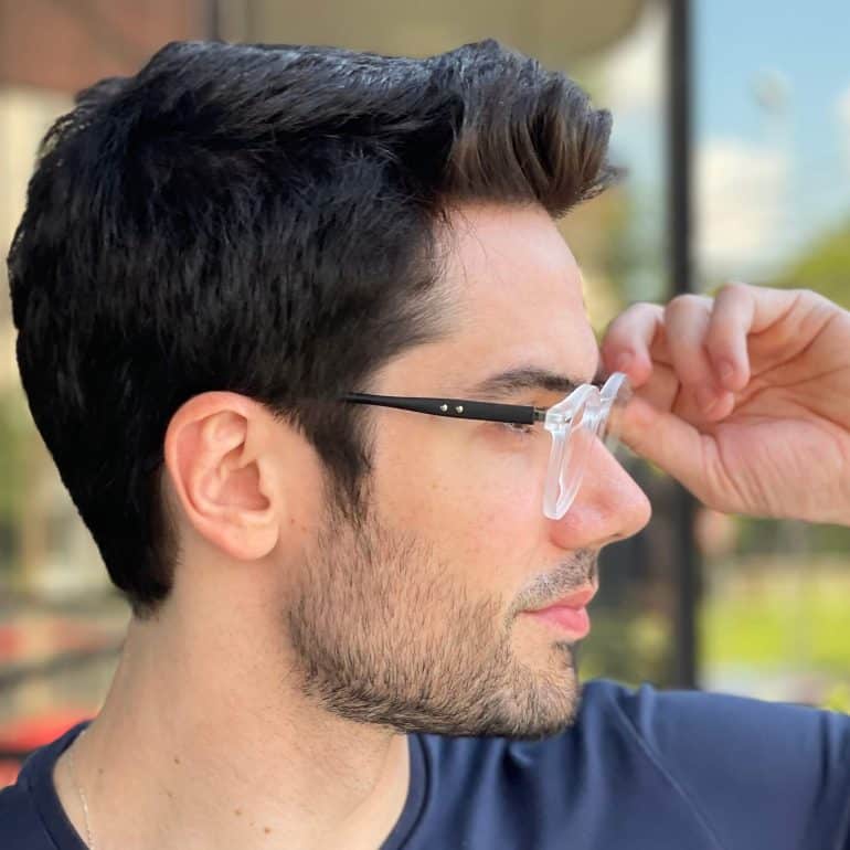safine com br oculos de grau masculino redondo transparente luiz 3