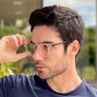 safine com br oculos de grau masculino redondo transparente valentin 3