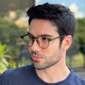 safine com br oculos de grau masculino redondo verde lennon 3