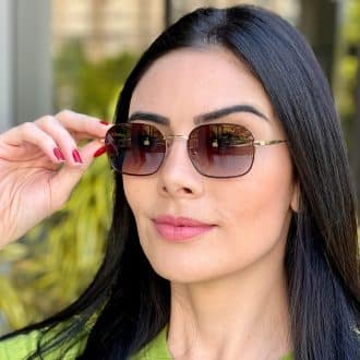 safine com br oculos de sol feminino oval marrom julie