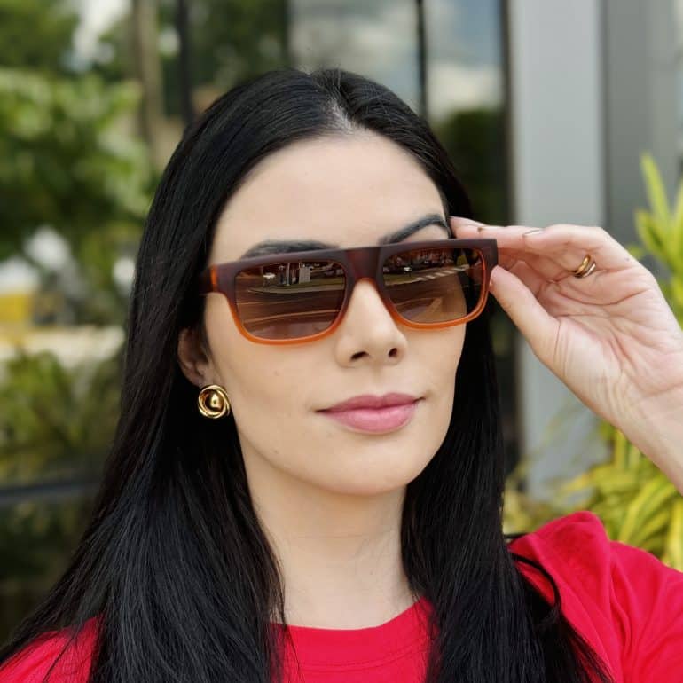 safine com br oculos de sol feminino retangular marrom degrade sarah 1