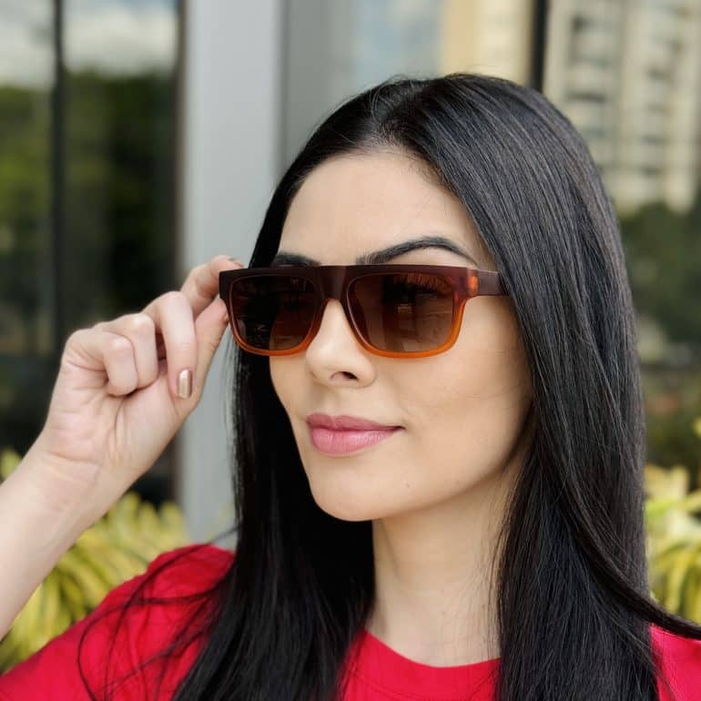 safine com br oculos de sol feminino retangular marrom degrade sarah 4
