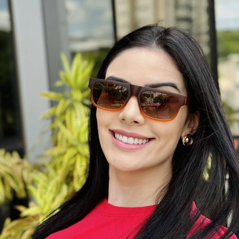 safine com br oculos de sol feminino retangular marrom degrade sarah