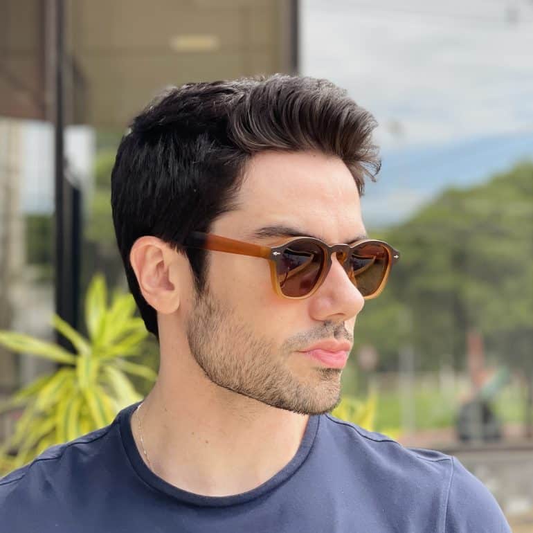 safine com br oculos de sol masculino quadrado marrom degrade marlon 1