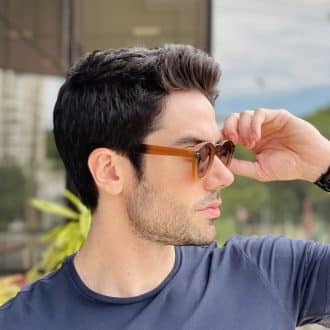 safine com br oculos de sol masculino quadrado marrom degrade marlon 2