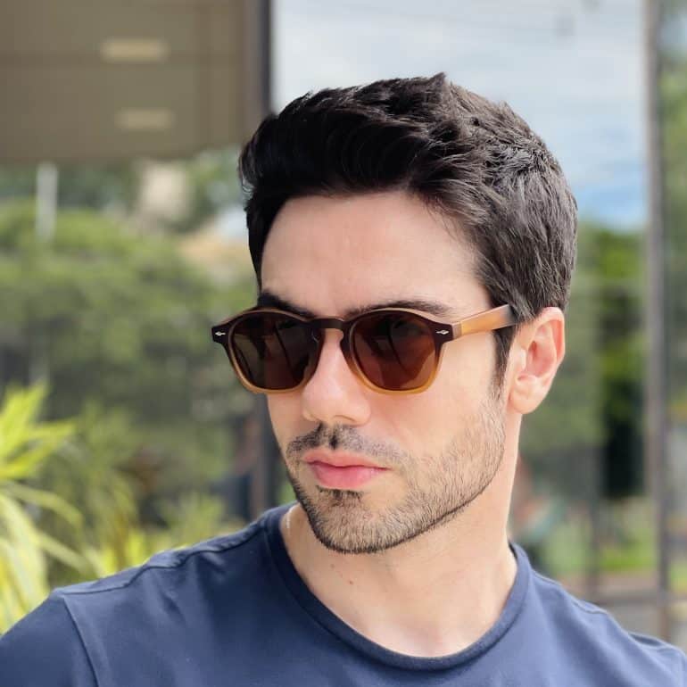 safine com br oculos de sol masculino quadrado marrom degrade marlon 3