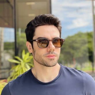 safine com br oculos de sol masculino quadrado marrom fabricio