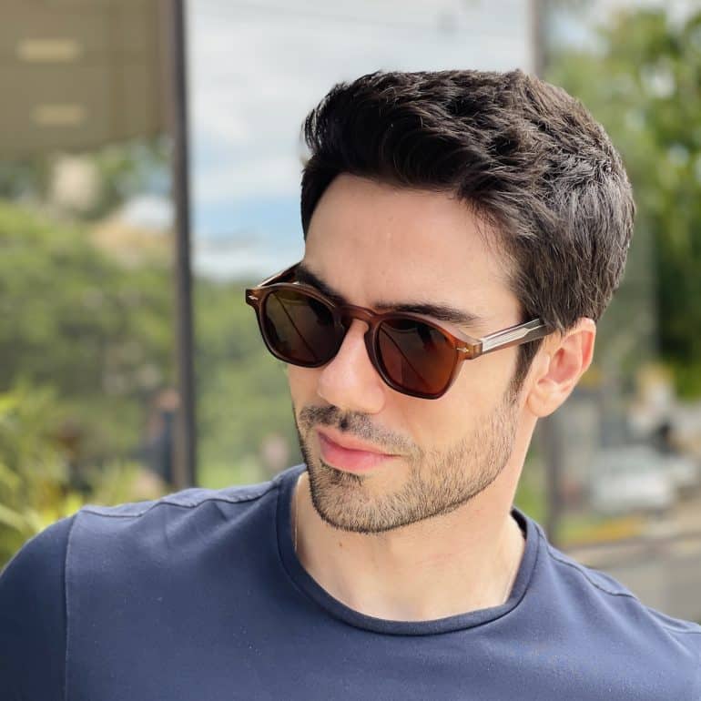 safine com br oculos de sol masculino quadrado marrom marlon 3
