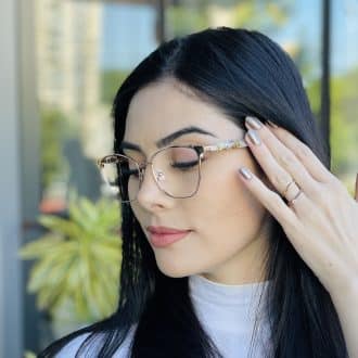 safine com br oculos de grau feminino gatinho dourado lena 2