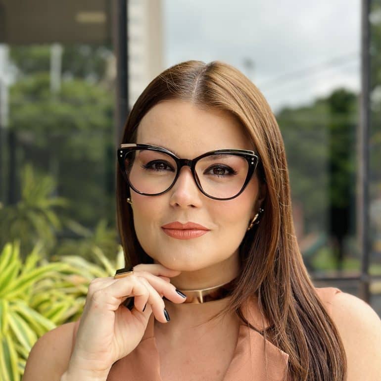 safine com br oculos de grau feminino gatinho marrom martina