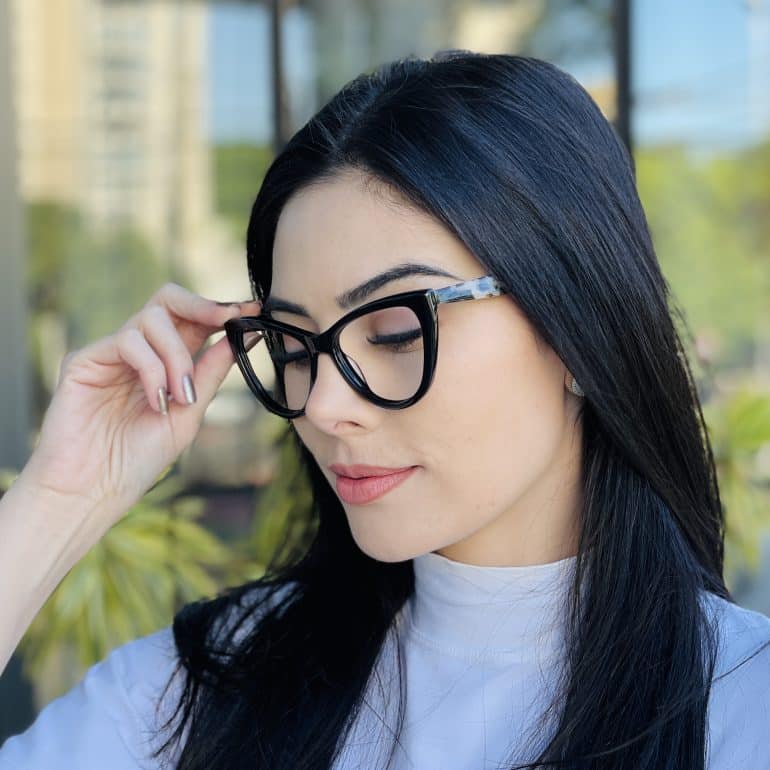 safine com br oculos de grau feminino gatinho preto dulce 1