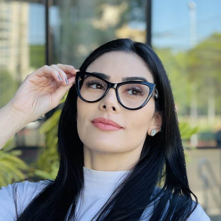 safine com br oculos de grau feminino gatinho preto dulce 2