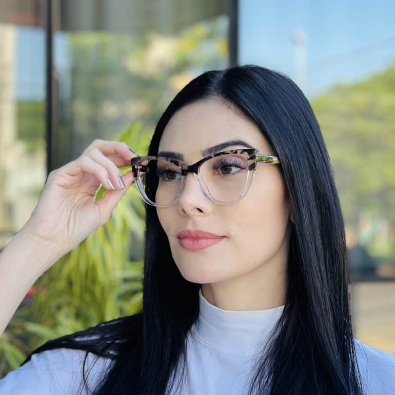 safine com br oculos de grau feminino gatinho tartaruga e transparente olga 1